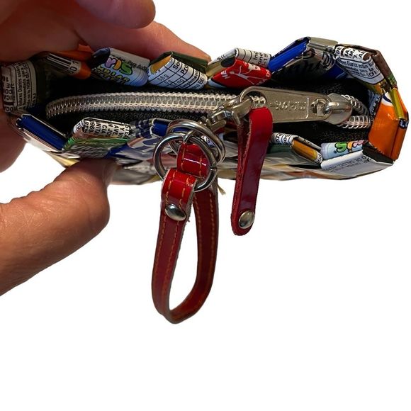 Nahui Ollin Candy Chewing Gum Wrapper Wristlet Change Purse - Picture 4 of 6